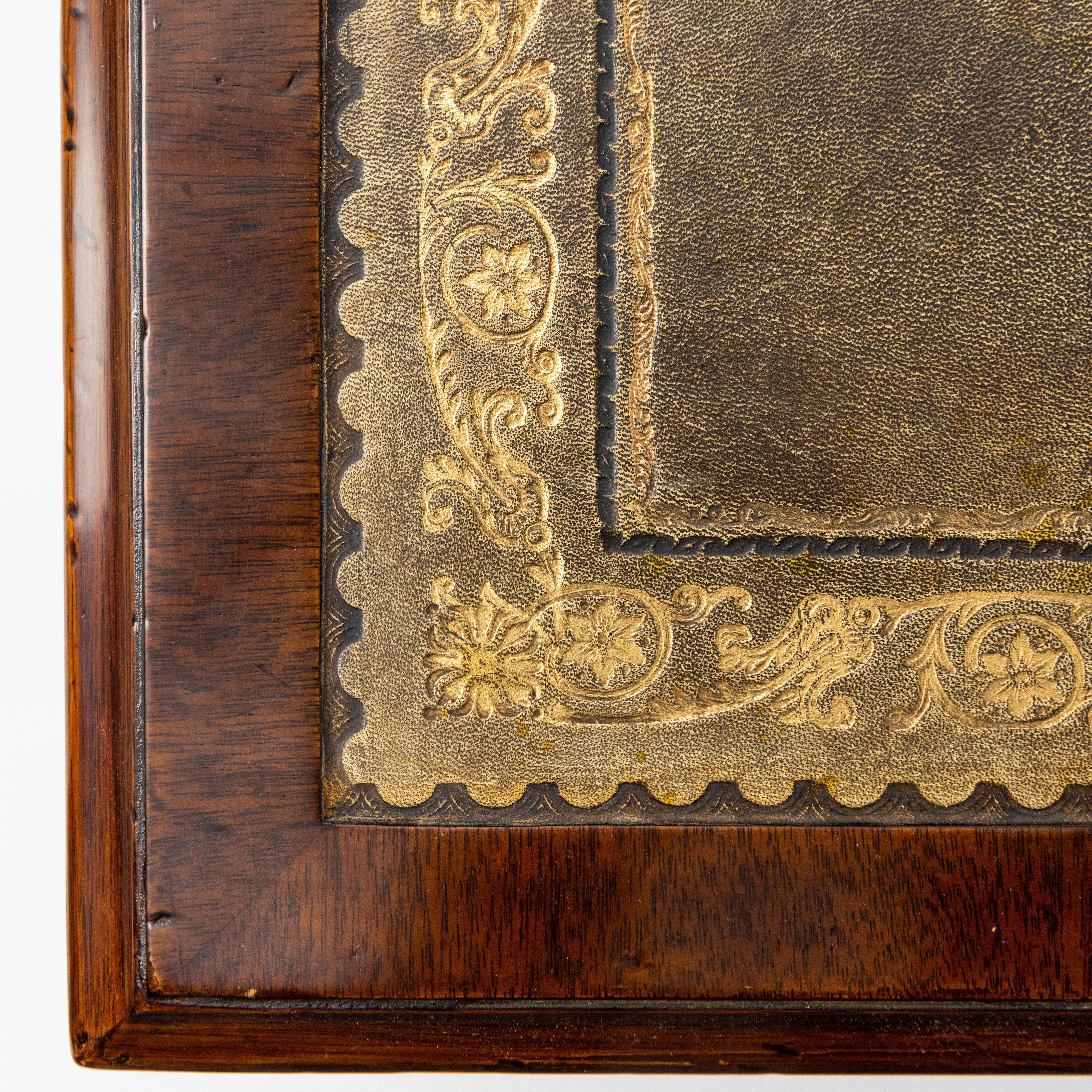 English Regency Style Partners Desk in Mahogany with Leather Top 1