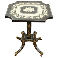 English Regency Style Penwork Side Table