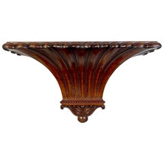 Mensola da parete in legno duro in stile Regency inglese Plum Pudding