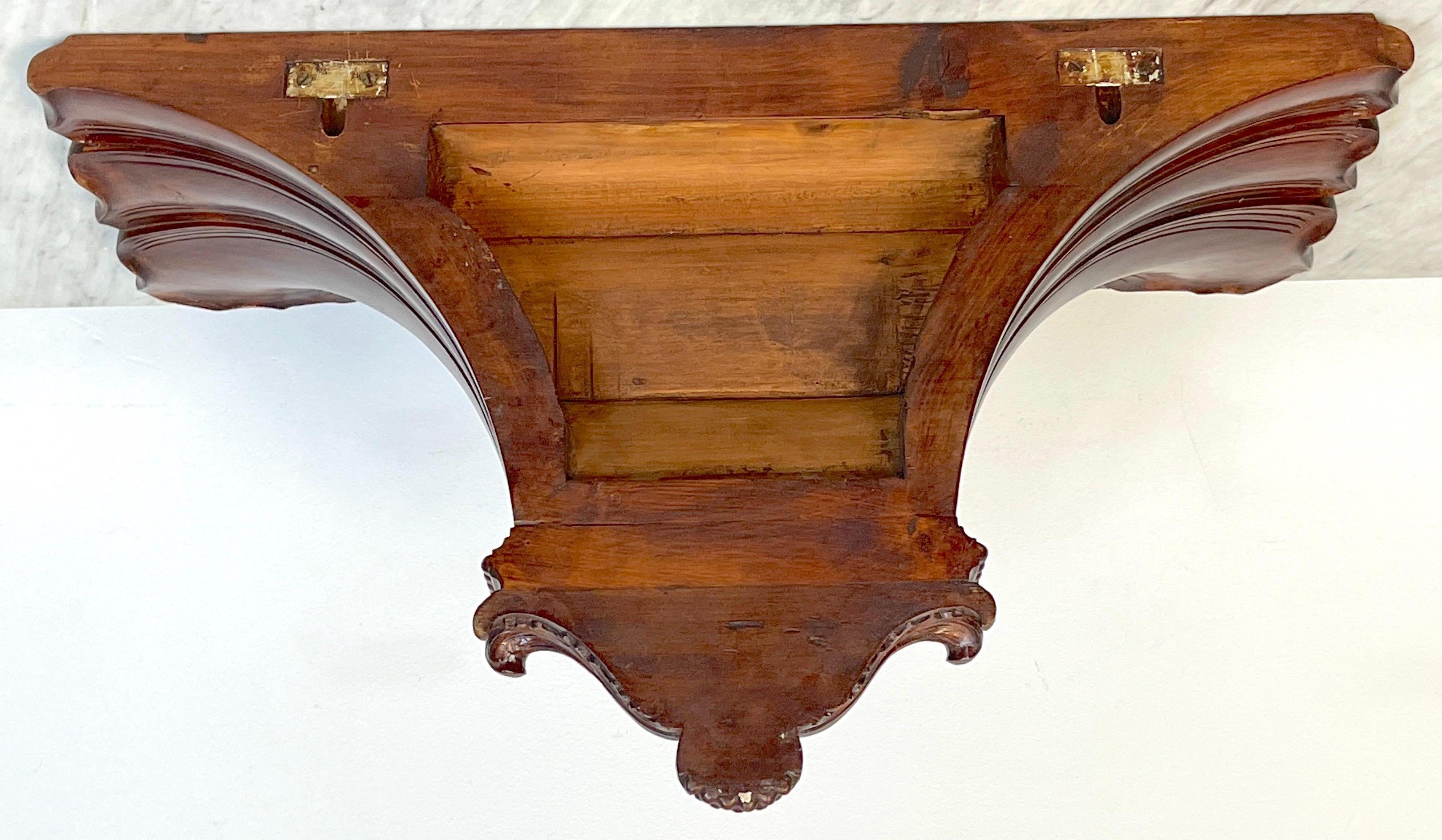 English Regency Style Plum Pudding Hardwood Wall Bracket/ Shelf For Sale 6