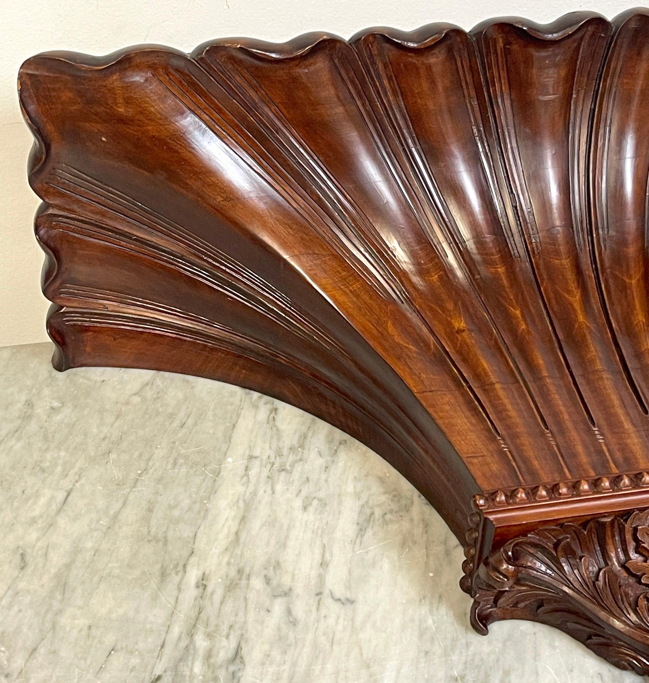 English Regency Style Plum Pudding Hardwood Wall Bracket/ Shelf For Sale 2