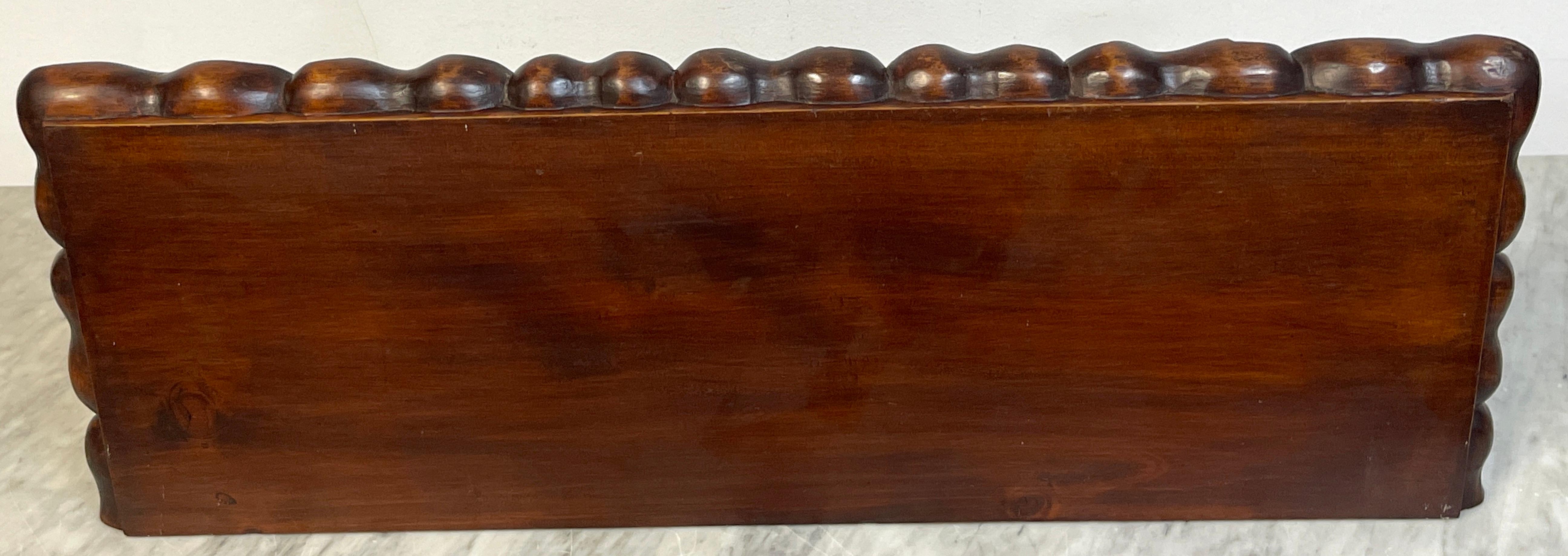English Regency Style Plum Pudding Hardwood Wall Bracket/ Shelf For Sale 3
