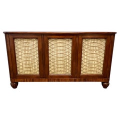 English Regency Style Rosewood Breakfront Sideboard / Credenza