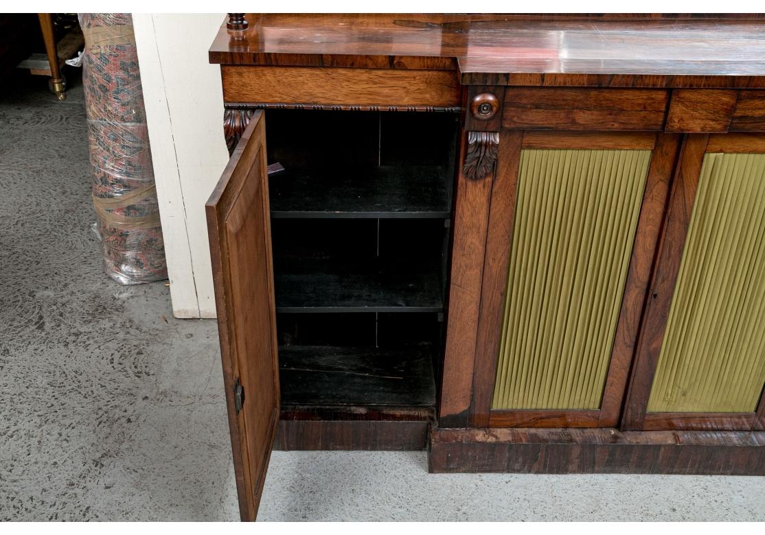 English Regency Style Rosewood Chiffonier With Mirrored Back For Sale 5
