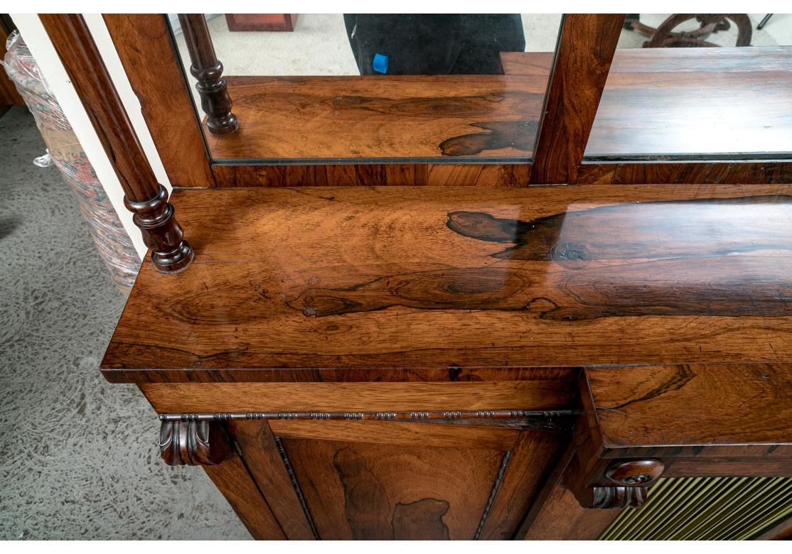 English Regency Style Rosewood Chiffonier With Mirrored Back For Sale 7