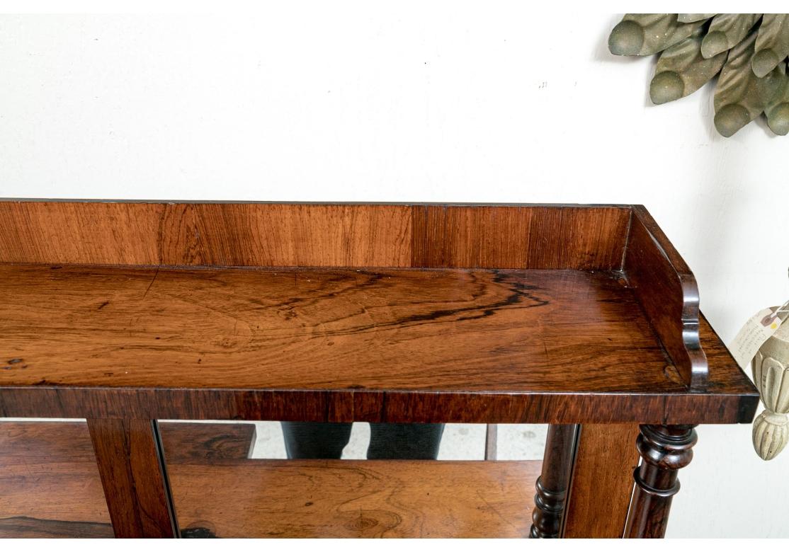 English Regency Style Rosewood Chiffonier With Mirrored Back For Sale 8