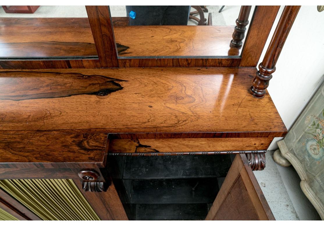 English Regency Style Rosewood Chiffonier With Mirrored Back For Sale 9
