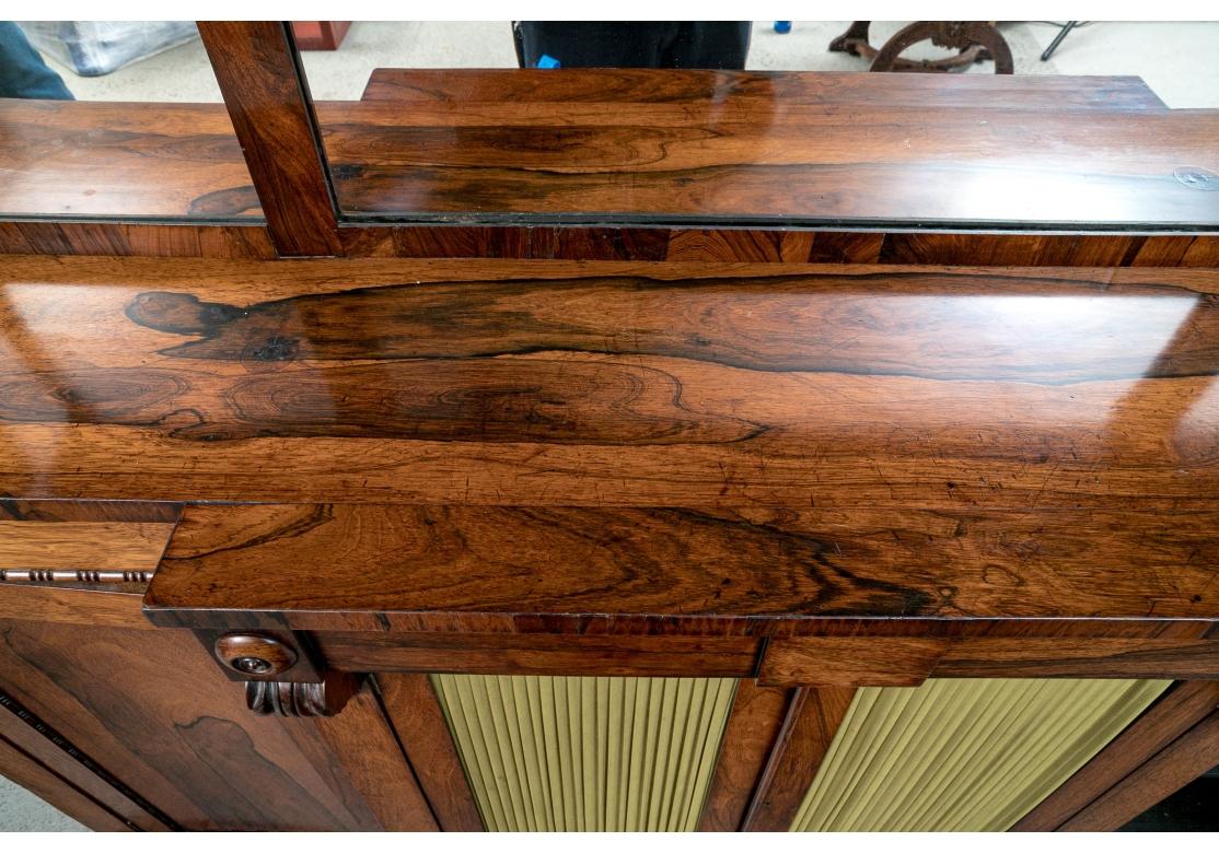 English Regency Style Rosewood Chiffonier With Mirrored Back For Sale 12