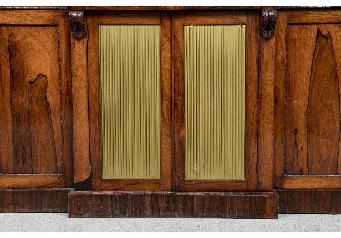 English Regency Style Rosewood Chiffonier With Mirrored Back In Distressed Condition For Sale In Bridgeport, CT