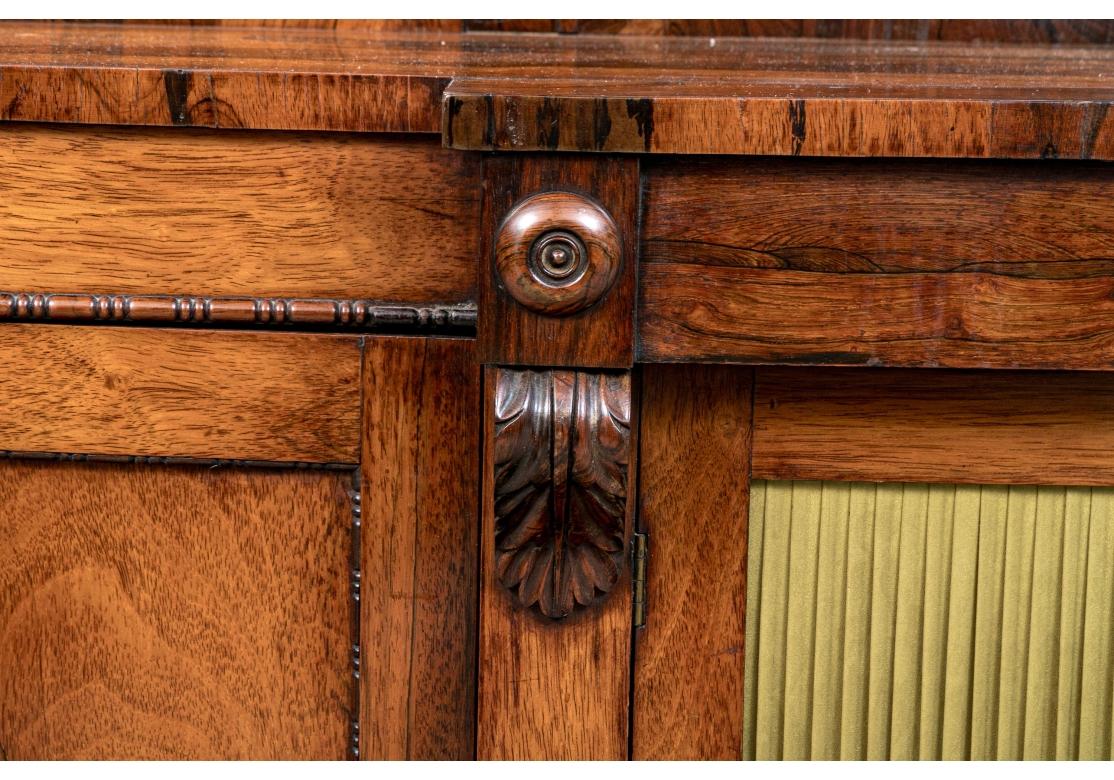 19th Century English Regency Style Rosewood Chiffonier With Mirrored Back For Sale