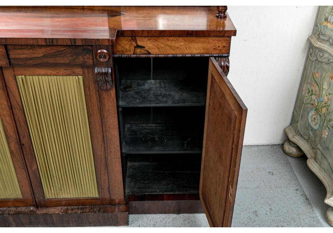 Fabric English Regency Style Rosewood Chiffonier With Mirrored Back For Sale