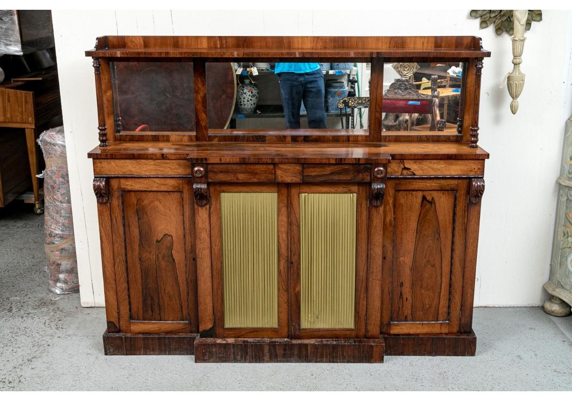 English Regency Style Rosewood Chiffonier With Mirrored Back For Sale 1