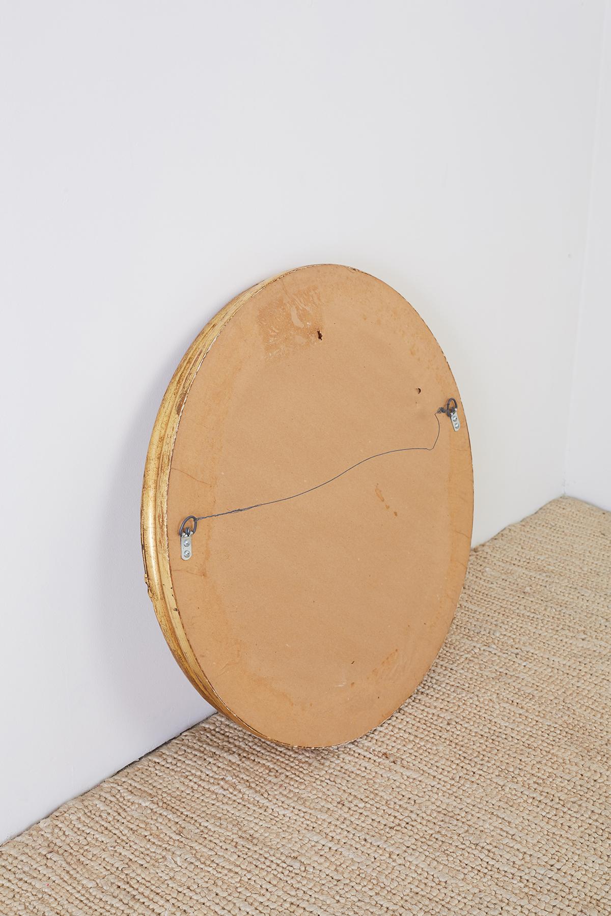 English Regency Style Round Convex Bullseye Mirror 4