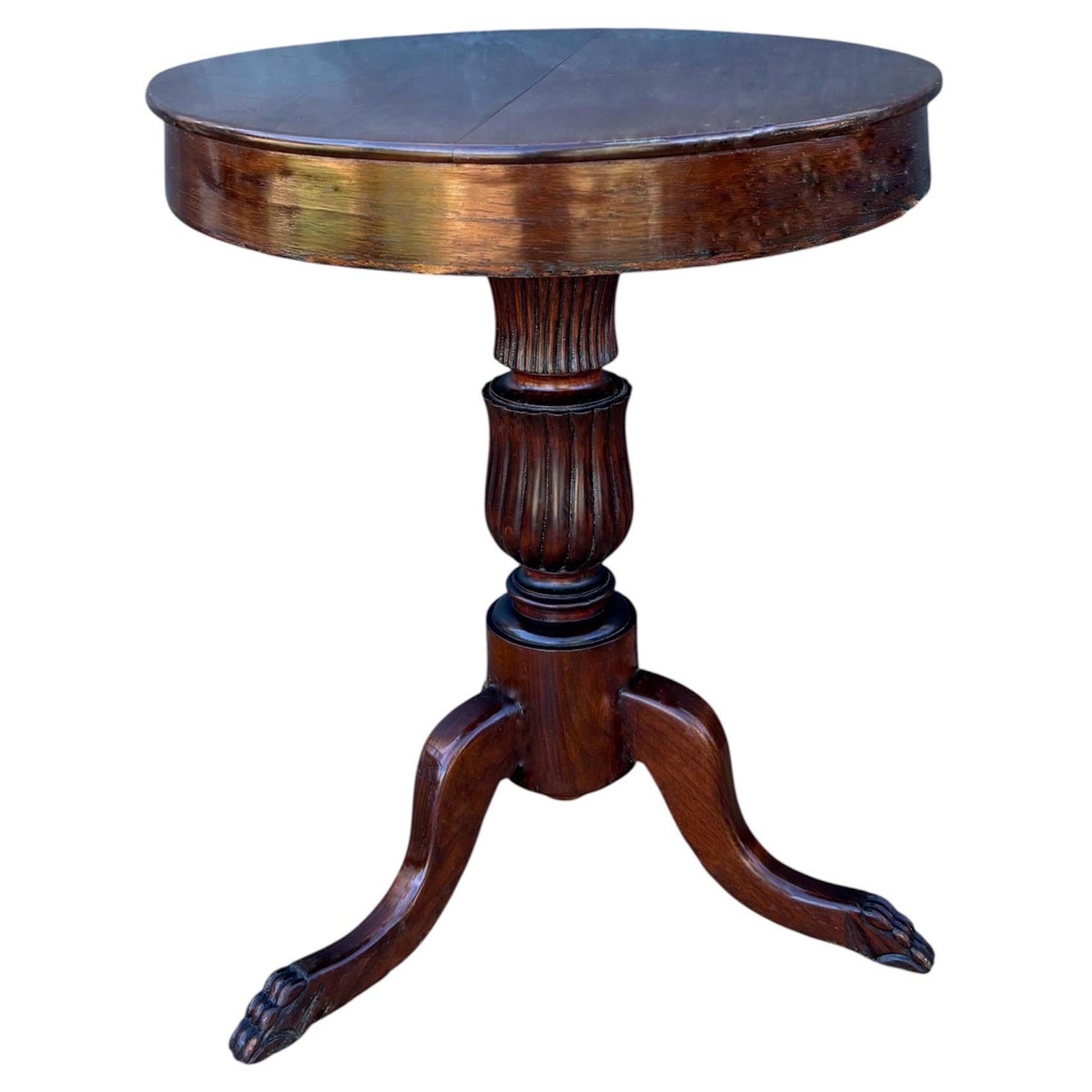 English Regency Style Round Side Table, Mid 20th Century