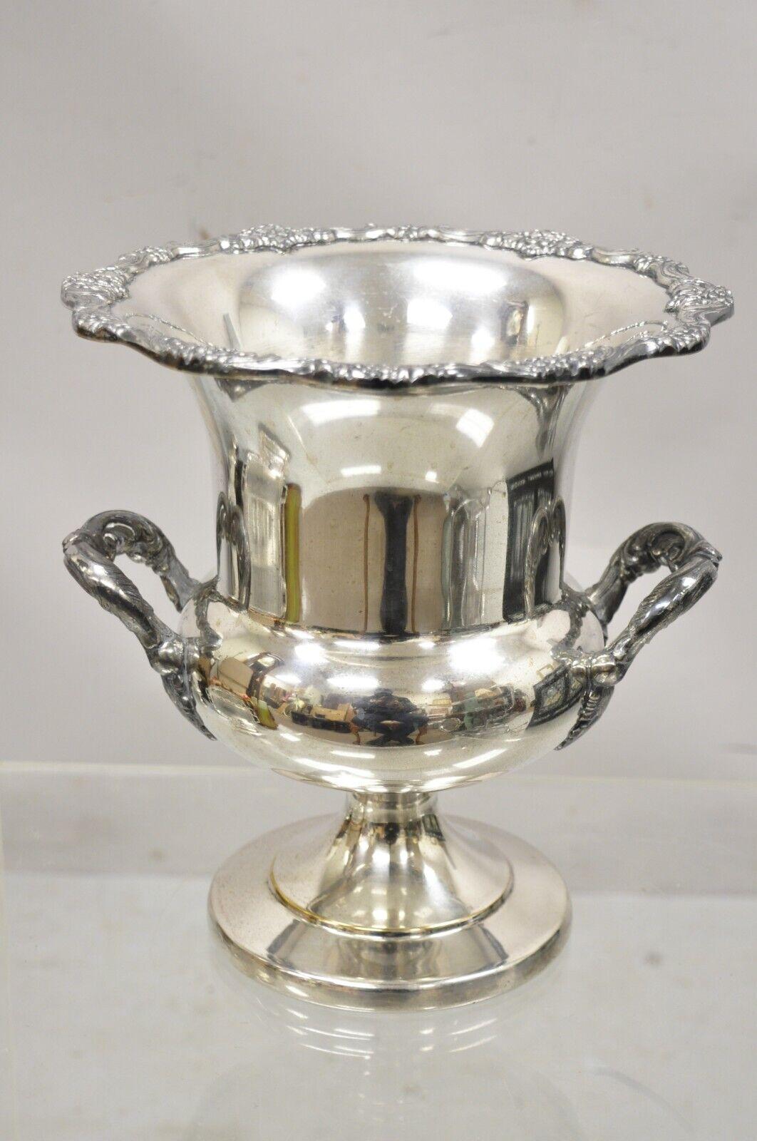 English Regency Style Silver Plate Trophy Cup Urn Champagne Wine Chiller 6