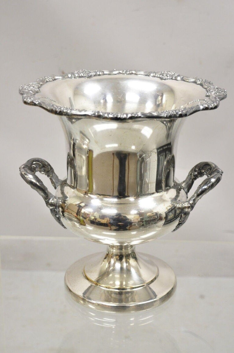 English Regency Style Silver Plate Trophy Cup Urn Champagne Wine
