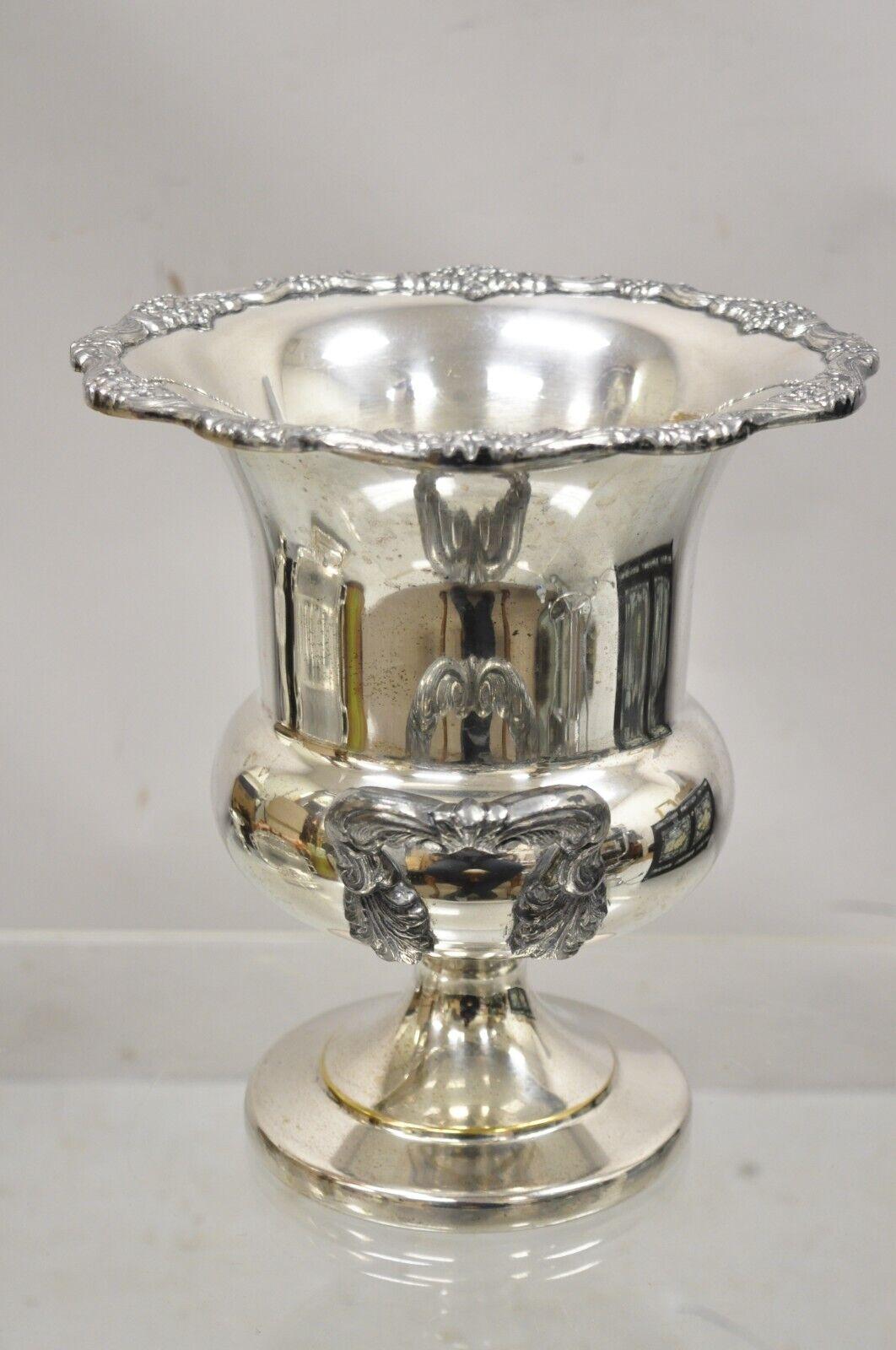 20th Century English Regency Style Silver Plate Trophy Cup Urn Champagne Wine Chiller
