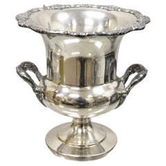 English Regency Style Silver Plate Trophy Cup Urn Champagne Wine Chiller