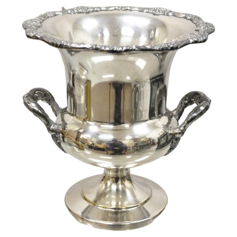 English Regency Style Silver Plate Trophy Cup Urn Champagne Wine