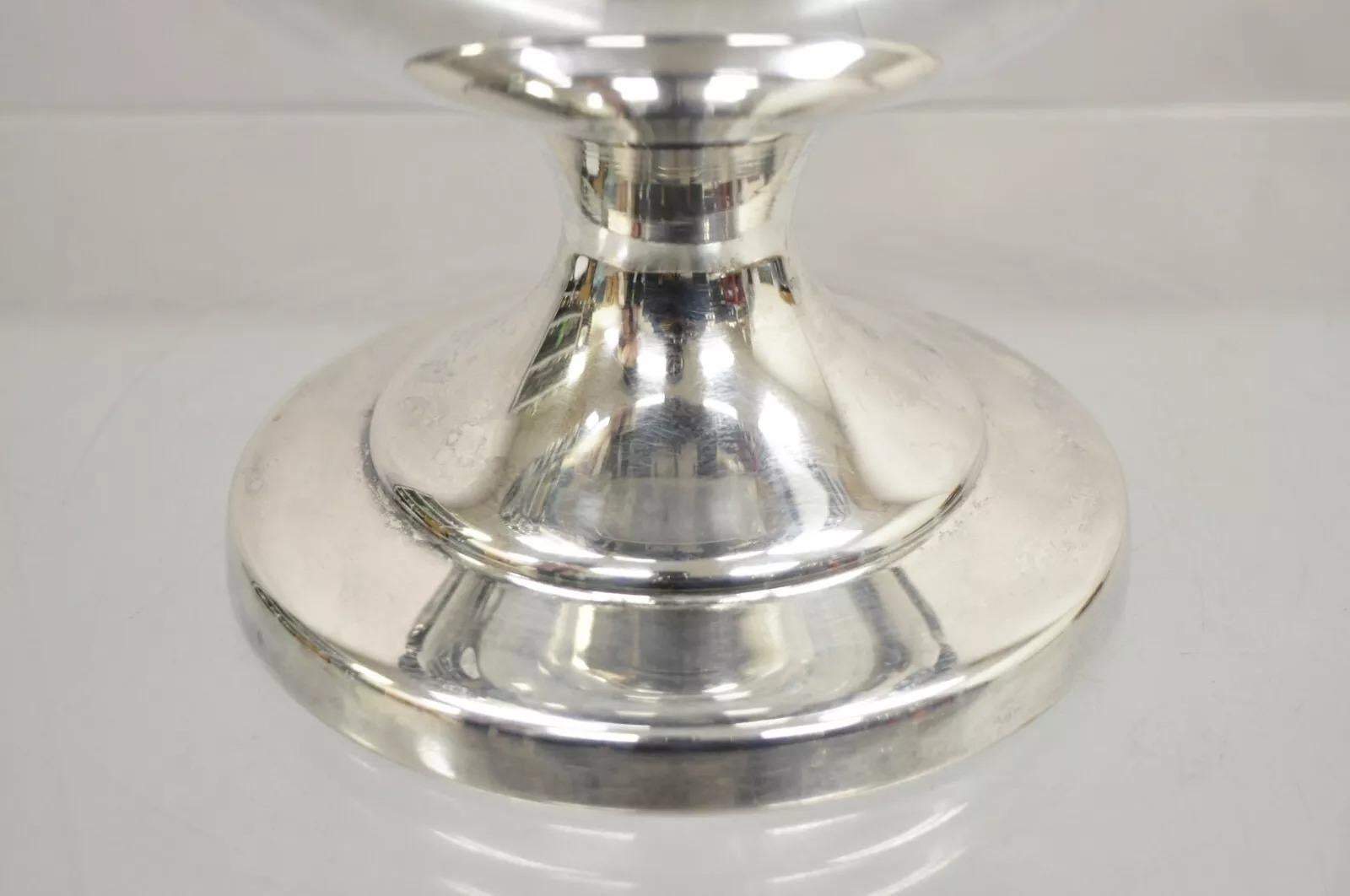 20th Century English Regency Style Silver Plated Engraved Champagne Chiller Ice Bucket For Sale