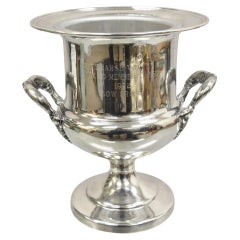 Cubitera Enfriadora de Champán Estilo Regencia Inglesa Plateada Grabada
