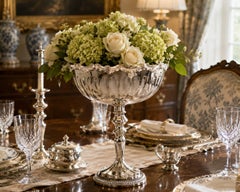 English Regency Style Silverplate Pedestal Centerpiece Bowl by Lady Primrose