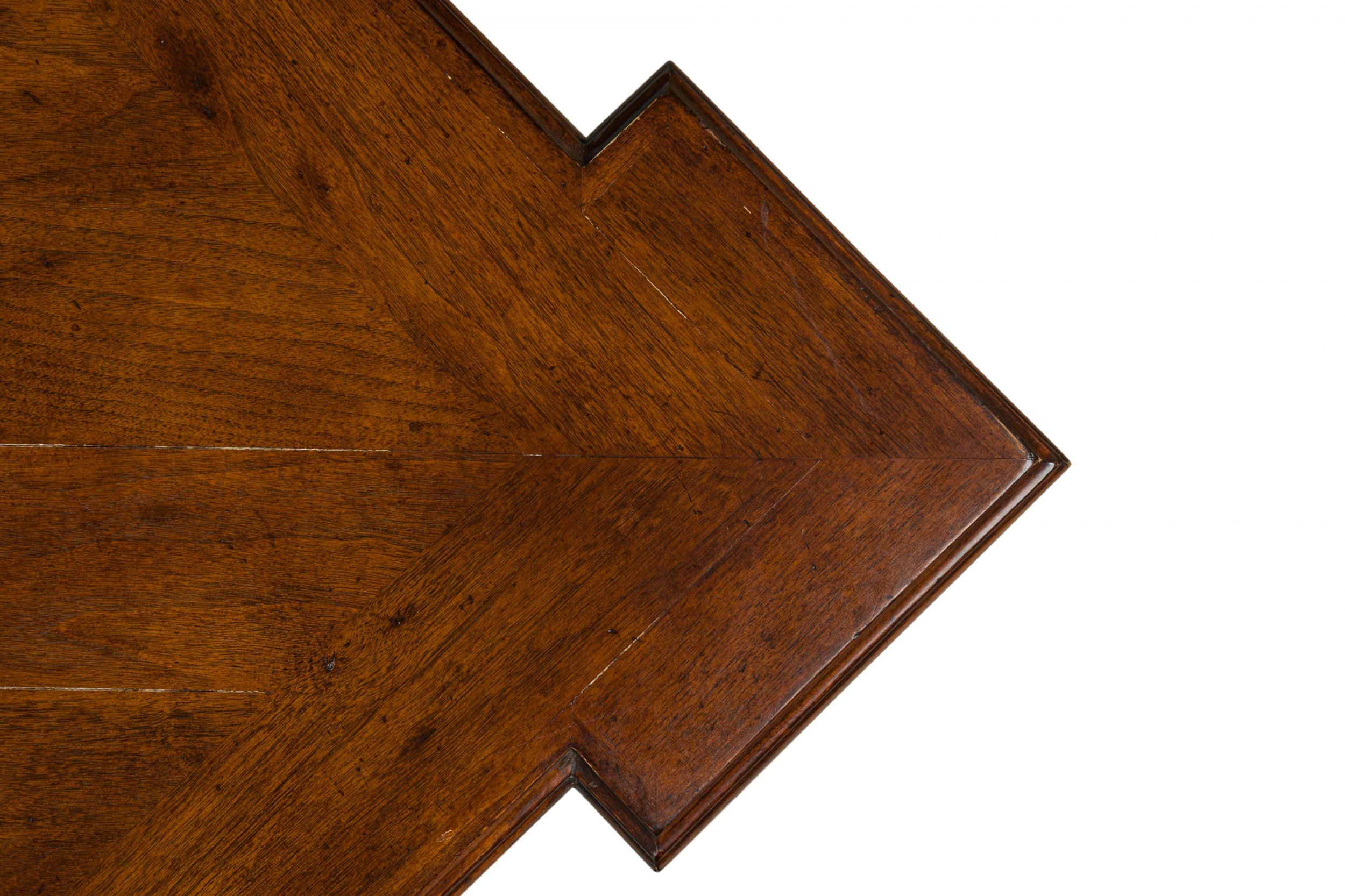 20th Century English Regency Style Square Oak Low / Coffee Table For Sale