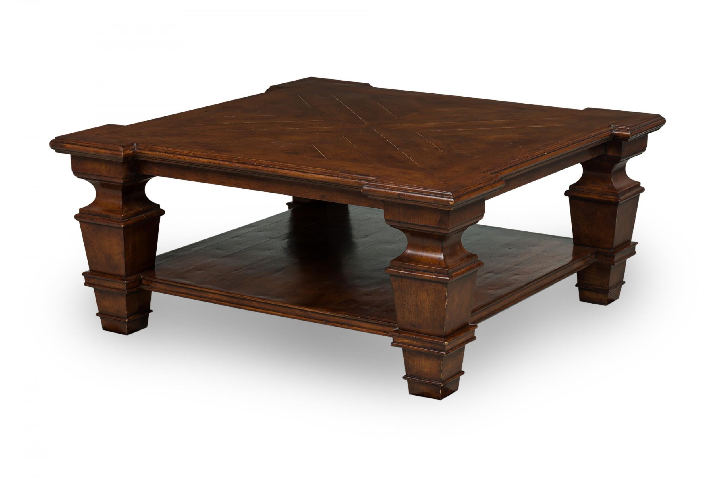 English Regency Style Square Oak Low / Coffee Table For Sale 1