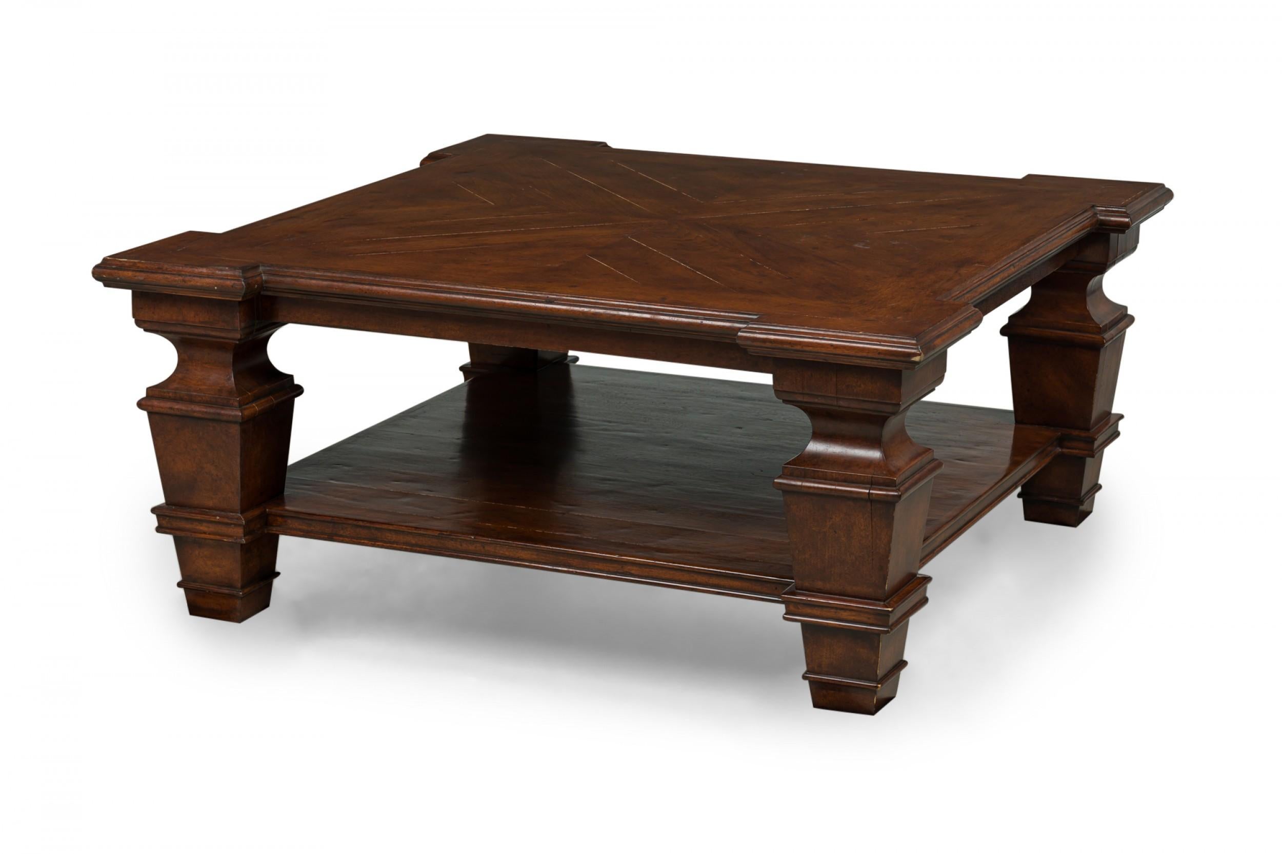 English Regency Style Square Oak Low / Coffee Table For Sale 2