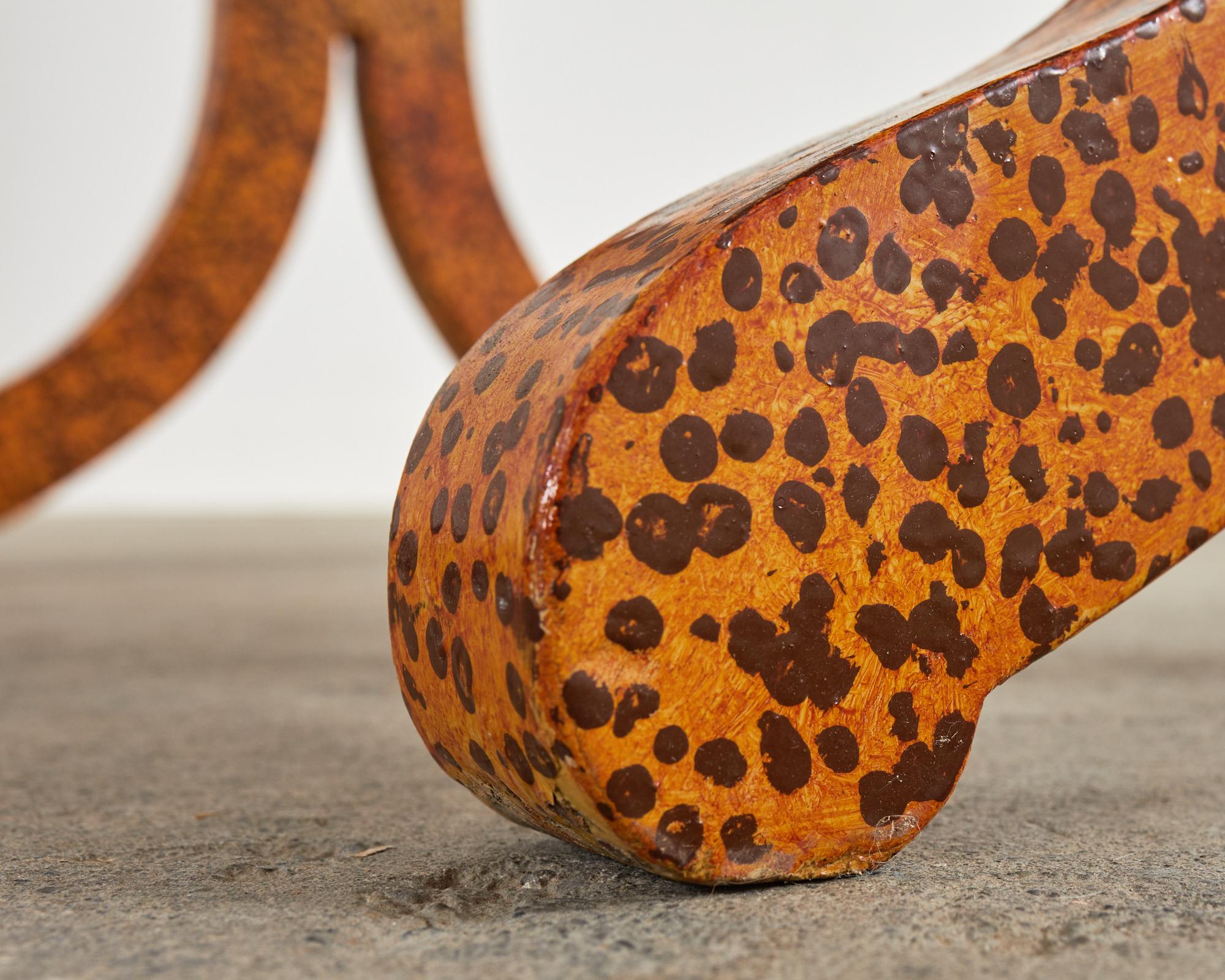 Mesa estilo Regencia inglesa lacada moteada por el artista Ira Yeager en venta 6