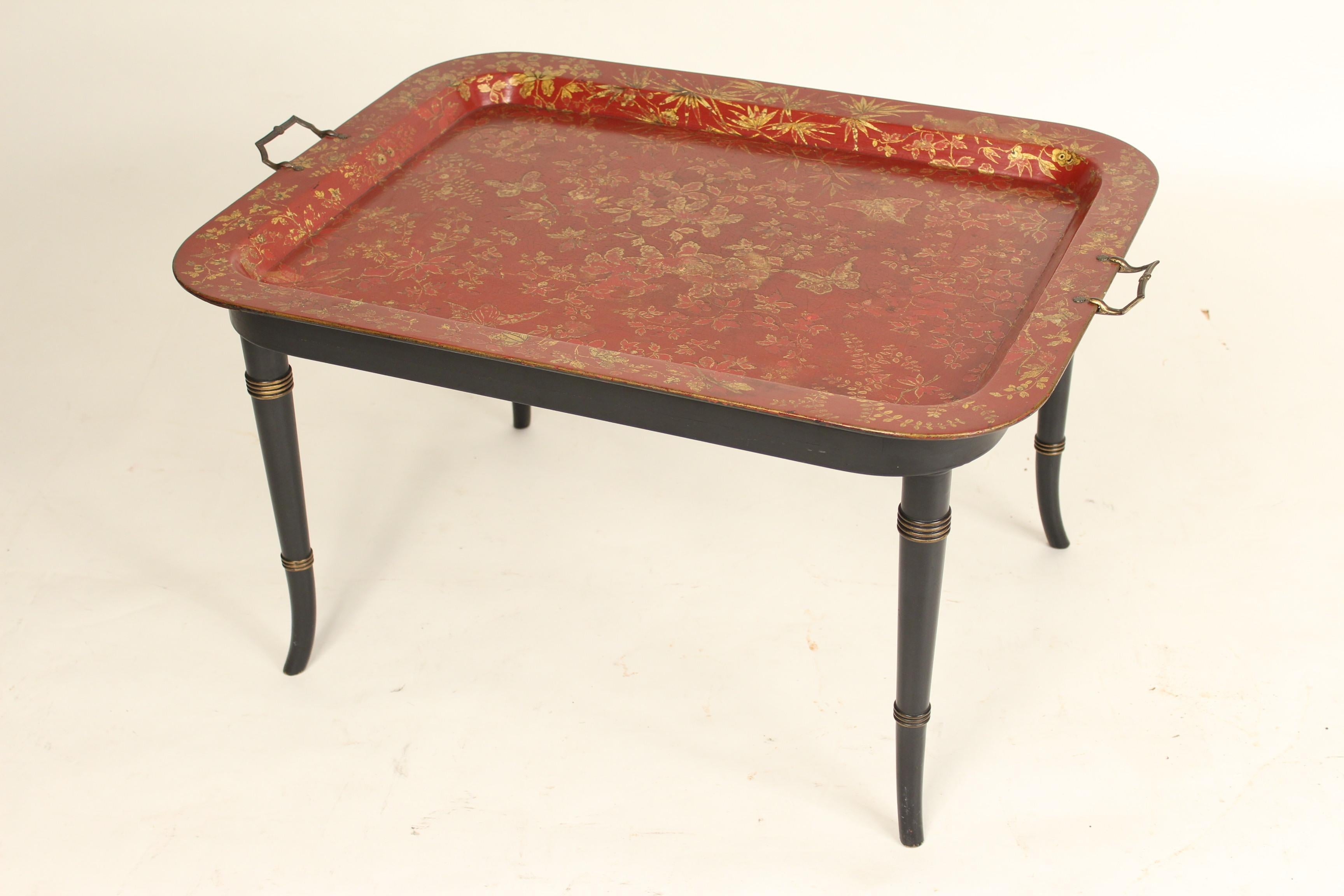 English Regency Style Tray Table In Good Condition In Laguna Beach, CA