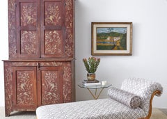 English Regency Style Upholstered Chaise Longue Daybed