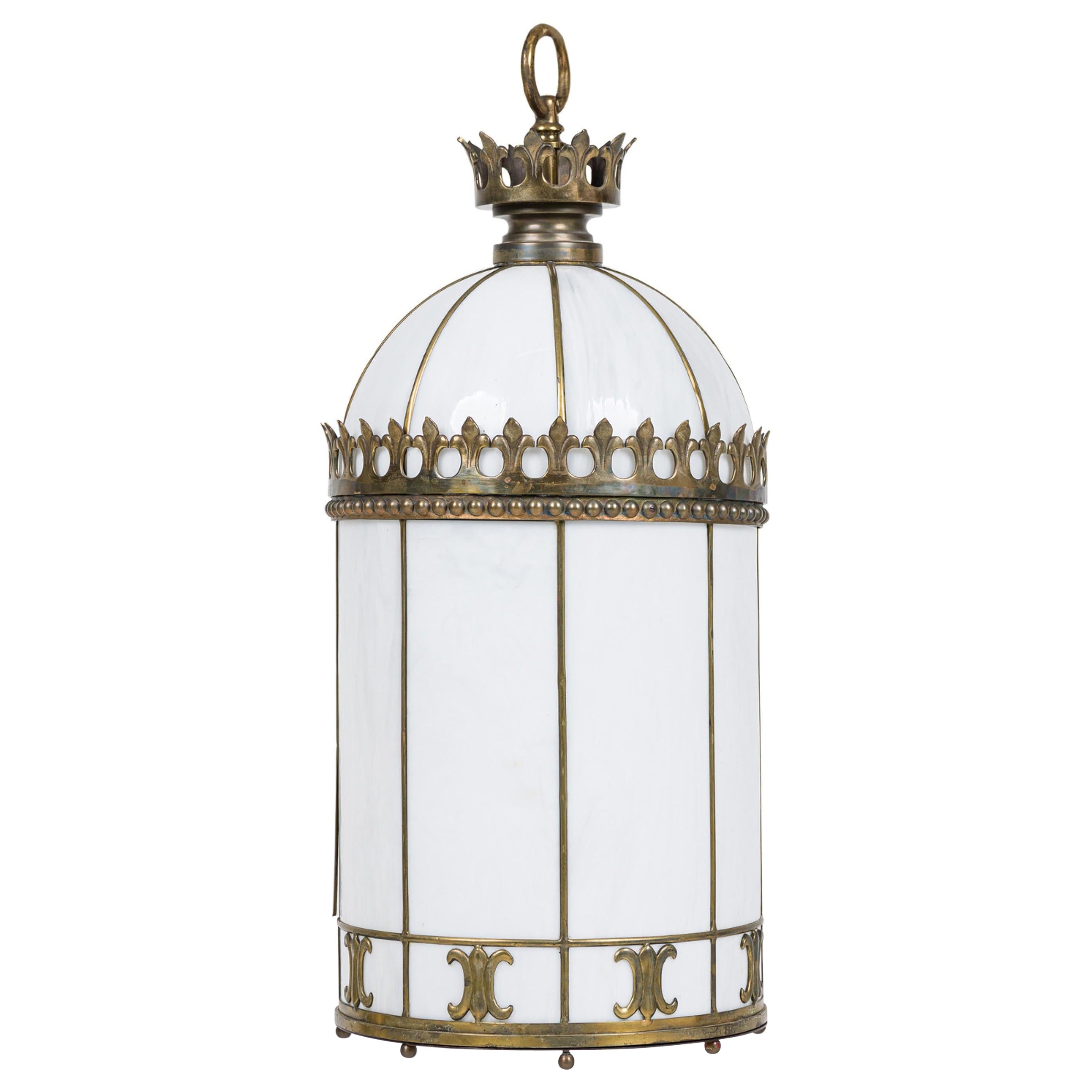 English Regency Style White Lantern For Sale