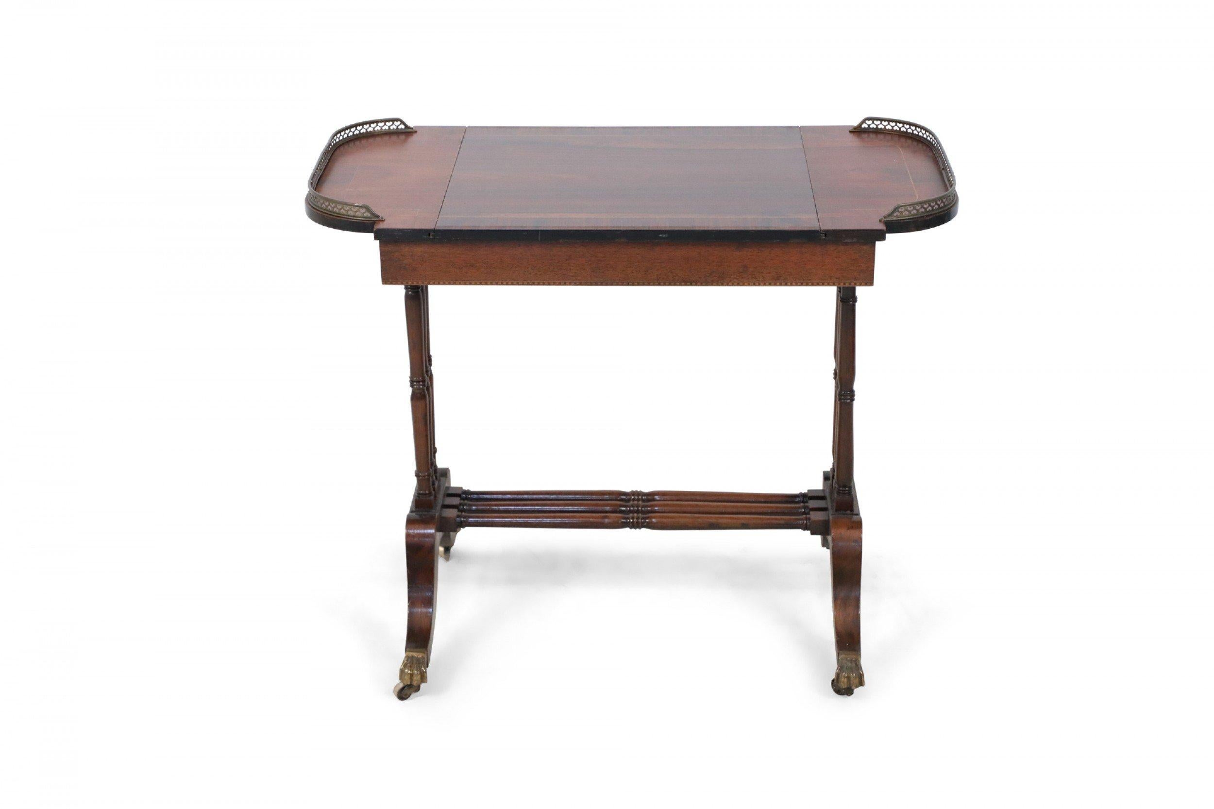 19th Century English Regency Style Wooden Game Table For Sale