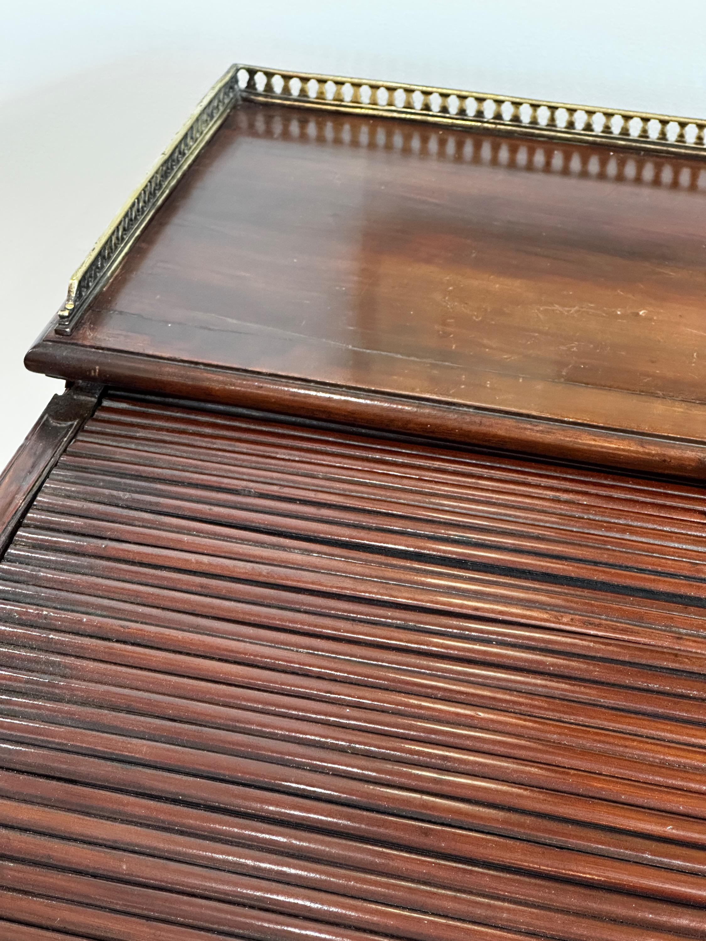 English Regency Tambour Top Writing Desk For Sale at 1stDibs