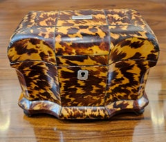 Porta tè doppio in tartaruga English Regency