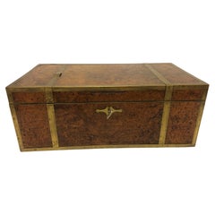 English Regency Traveling Lap Writing Desk Box