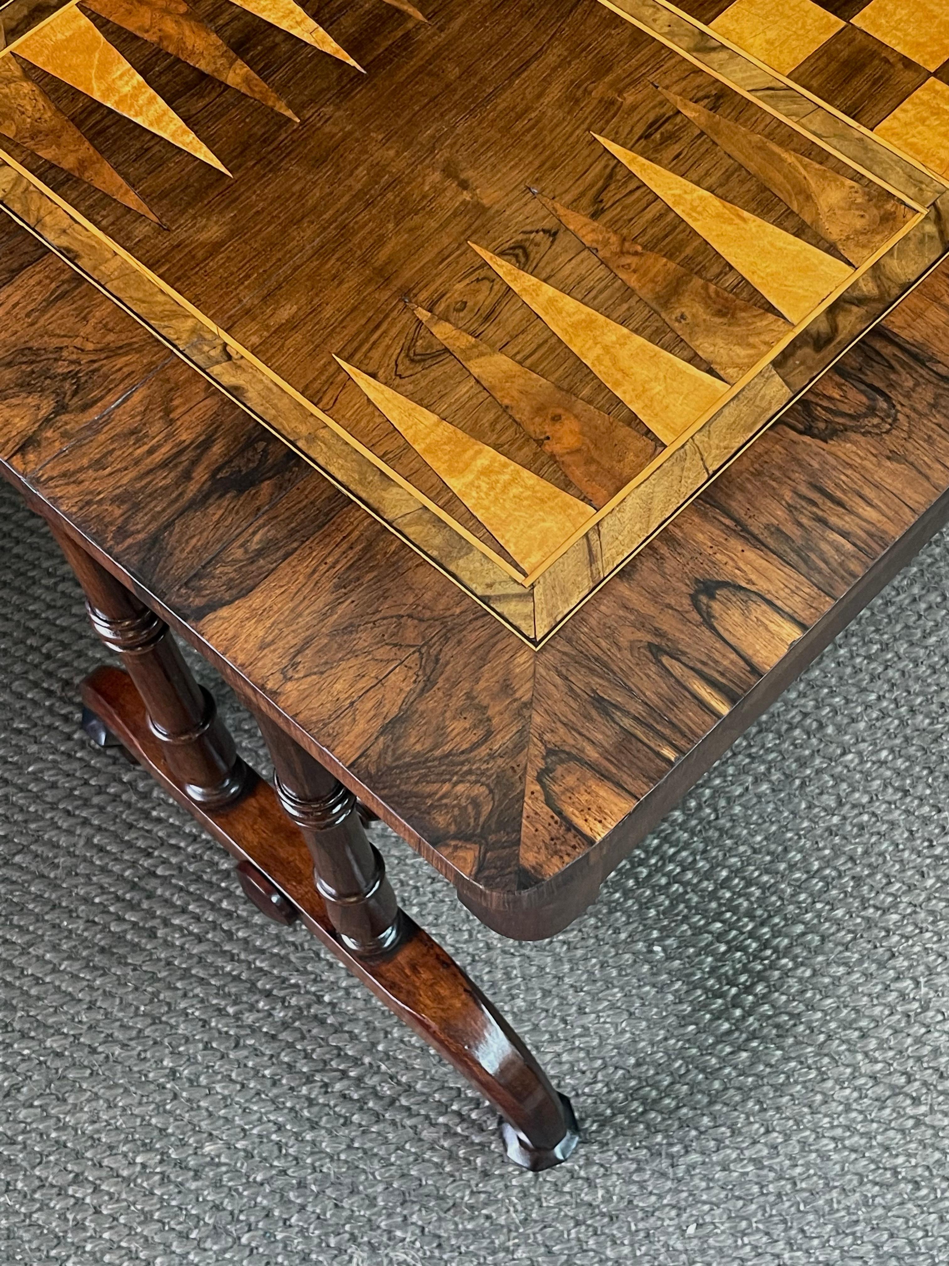 English Regency Trestle Game Table 6