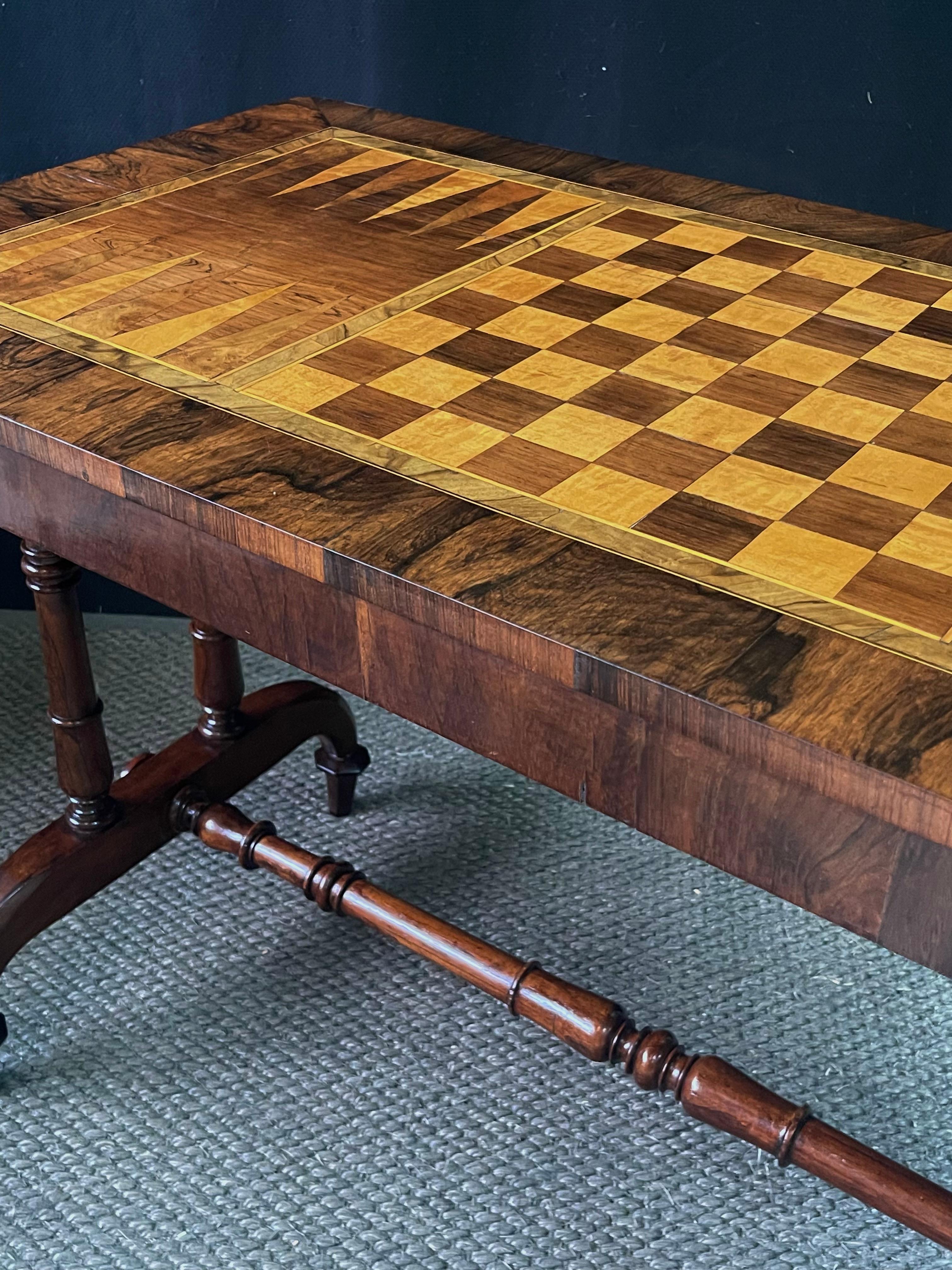 English Regency Trestle Game Table 8