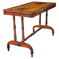 Antique English Regency Trestle Game Table