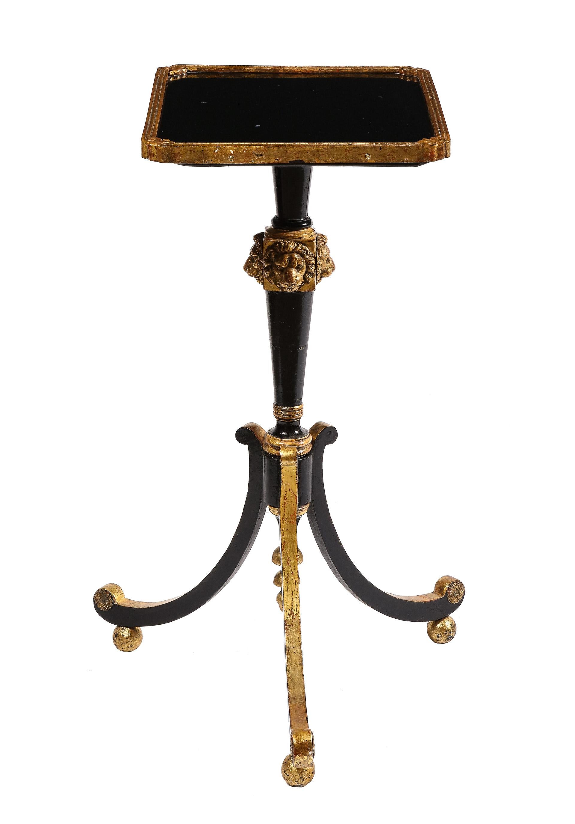 Ebonized English Regency  Tripod Base Table