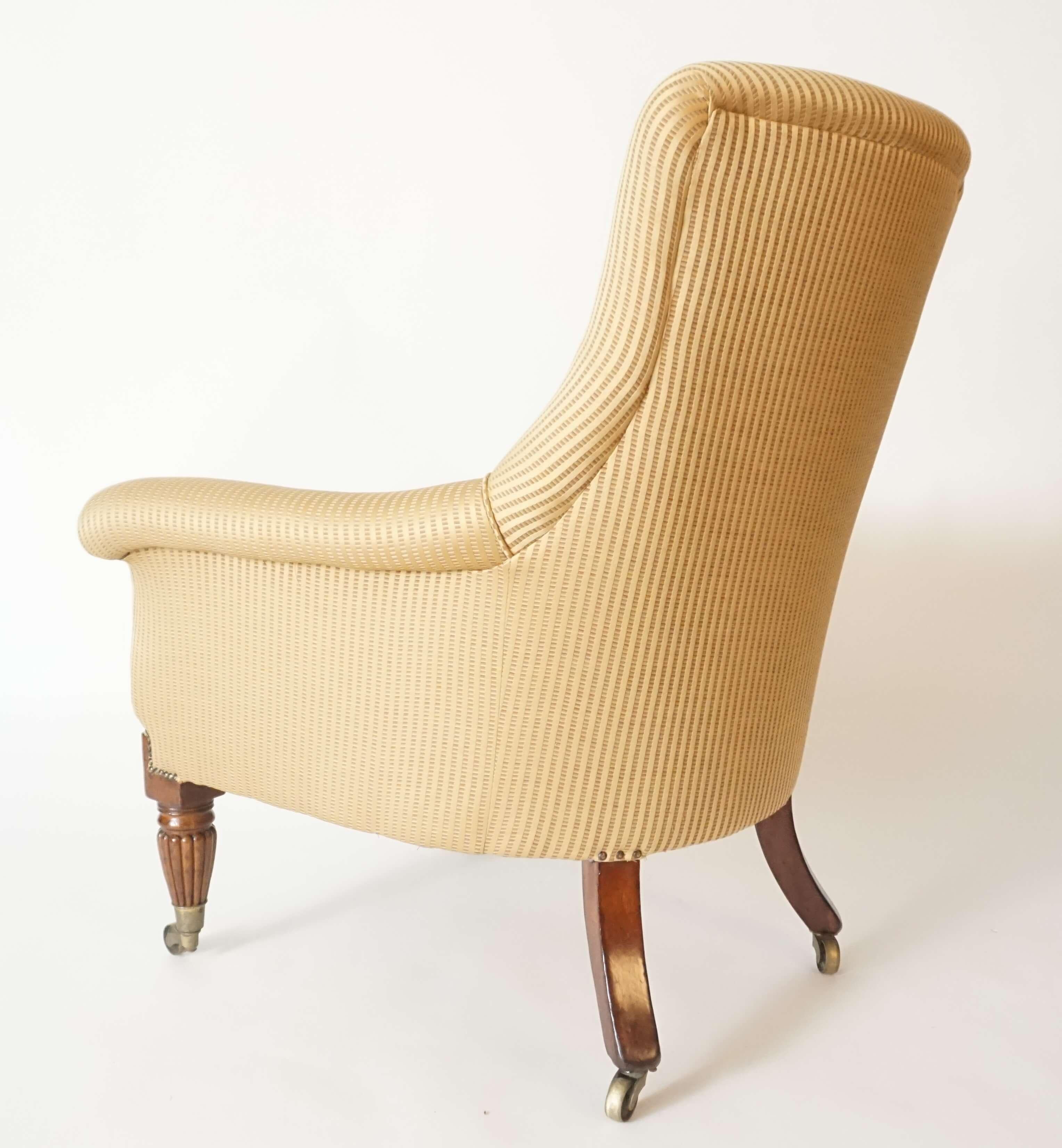 English Regency Upholstered Armchair of Large Size, circa 1830 4