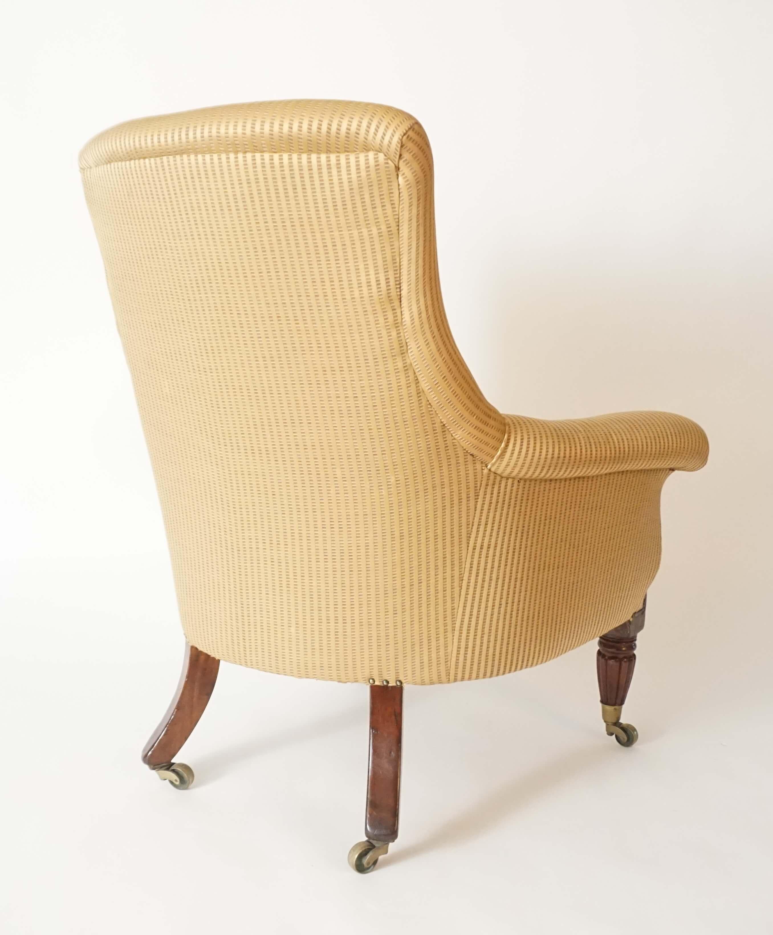 English Regency Upholstered Armchair of Large Size, circa 1830 5