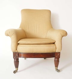 English Regency Upholstered Armchair of Large Size, circa 1830
