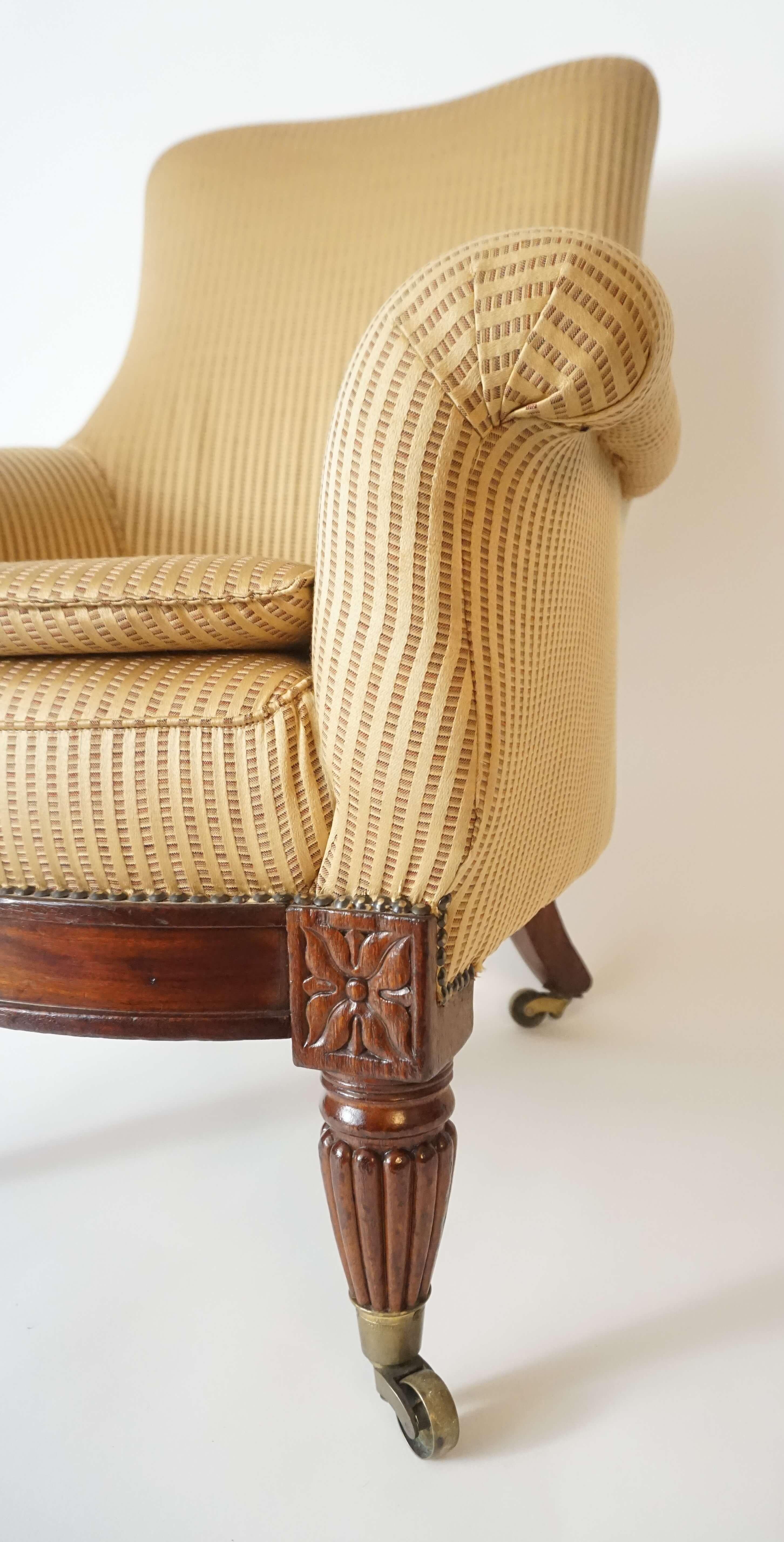 Upholstery English Regency Upholstered Armchair of Large Size, circa 1830
