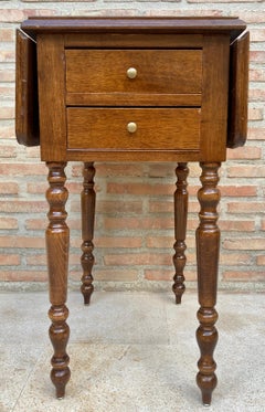 English Regency Walnut Table with Wings, 1890s