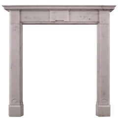 English Regency White Marble Fireplace