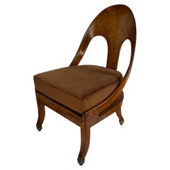 English Regency Wood Spoon Back Chair in the Style of Michael Taylor for Baker
