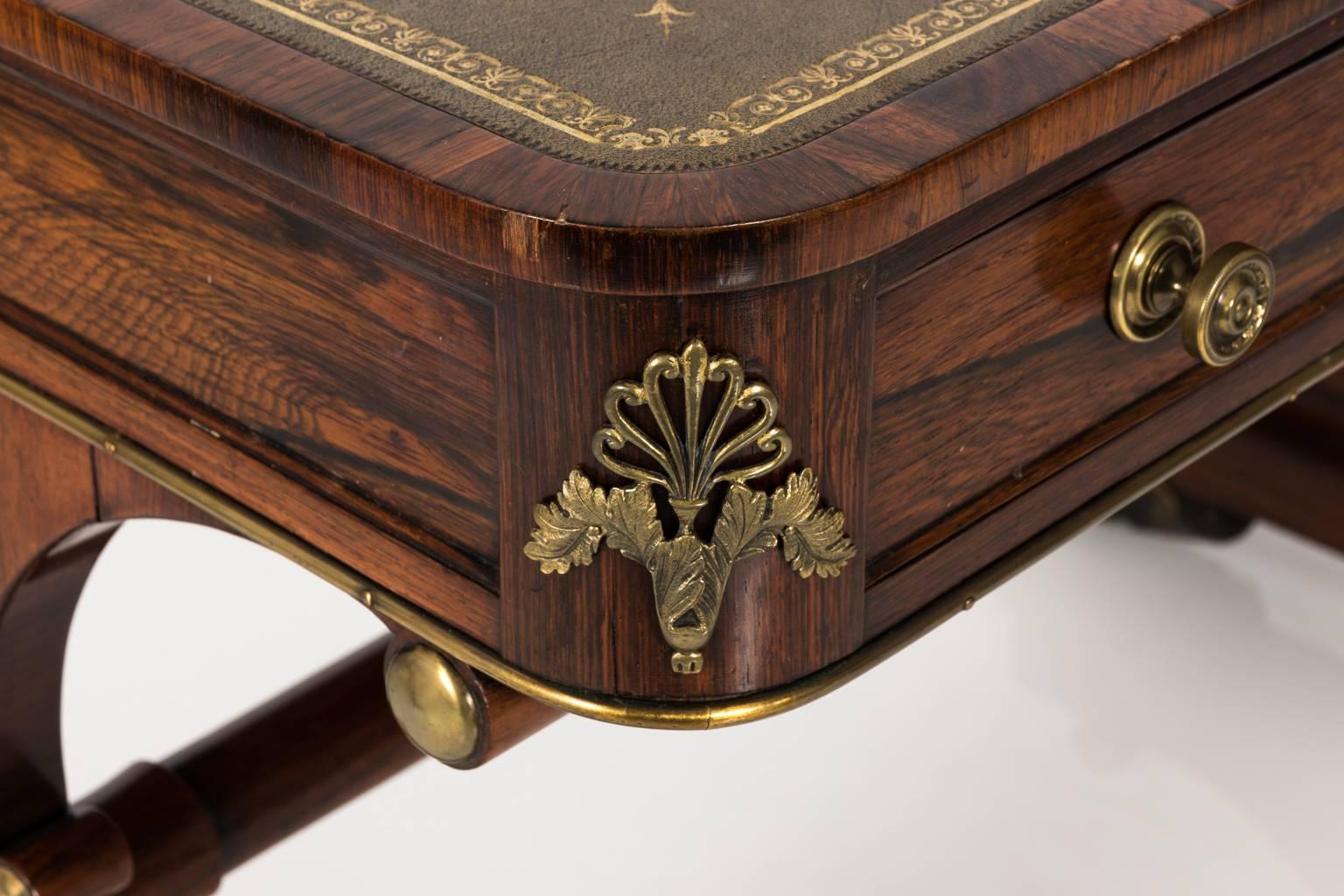 English Regency Writing Table, circa 1820 In Good Condition In Stamford, CT