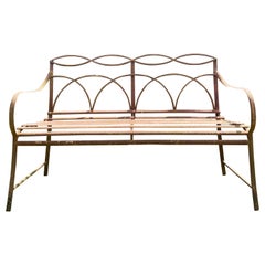 English Regency Wrought Iron Bench, CA 1820